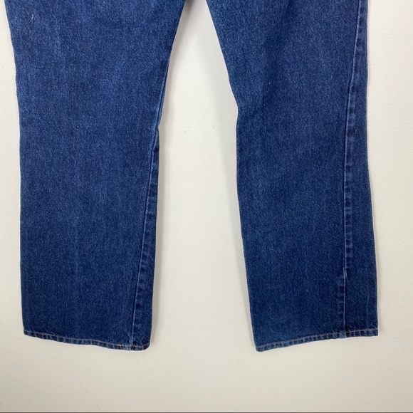 VINTAGE Y2K EXPRESS BLEUS High Waist Flare Leg Jeans Size 6 Retro Dark Wash - Picture 4 of 10